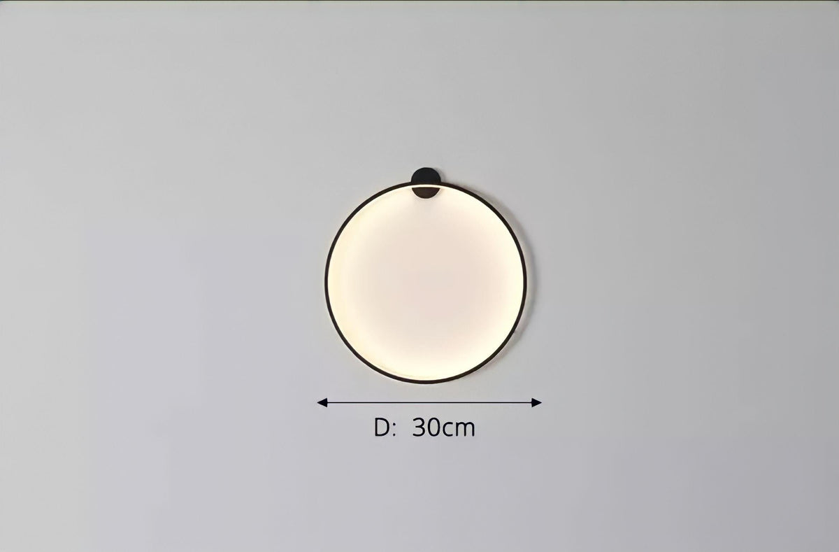 Applique murale anneau LED classique noire ou dorée, vue 10