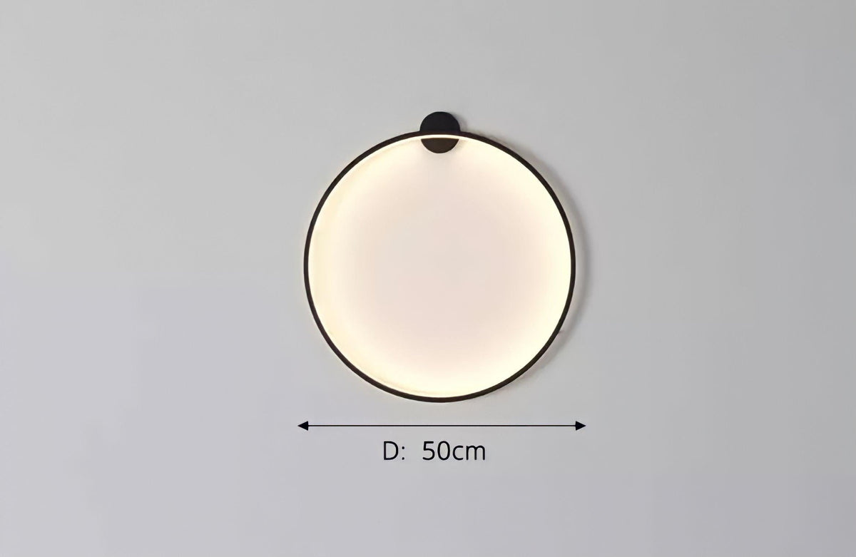 Applique murale anneau LED classique noire ou dorée, vue 11
