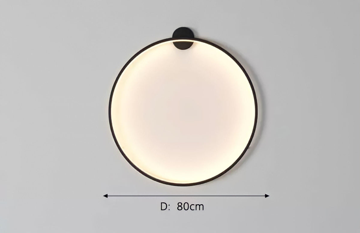 Applique murale anneau LED classique noire ou dorée, vue 12