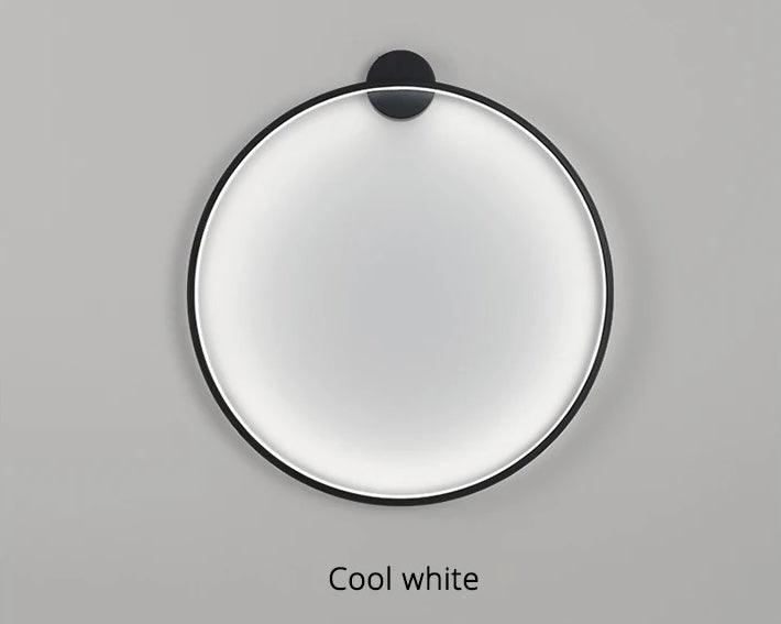 Applique murale anneau LED classique noire ou dorée, vue 5