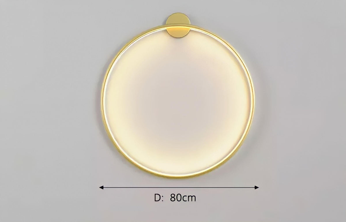 Applique murale anneau LED classique noire ou dorée, vue 9