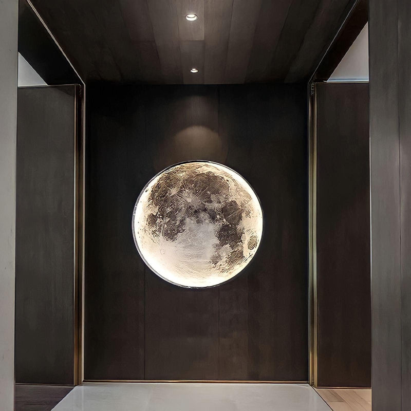 Applique murale anneau LED motif lune, rétroéclairée