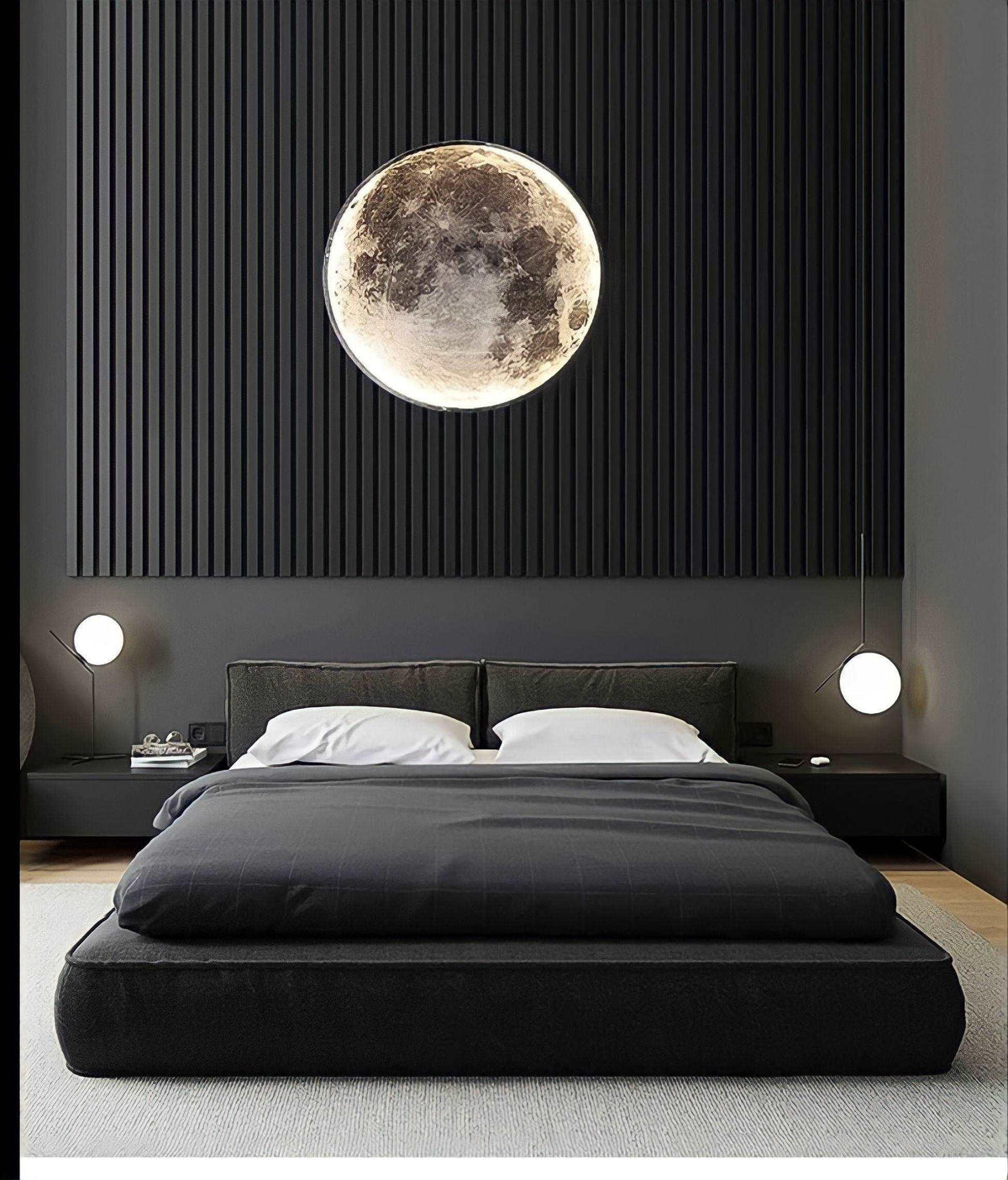 Applique murale anneau LED motif lune, rétroéclairée, vue 3