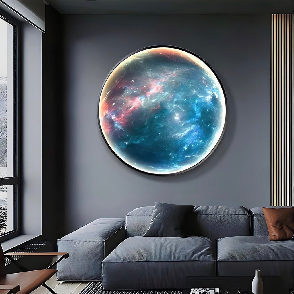 Applique murale anneau LED planète rétroéclairée Galaxy, vue 2