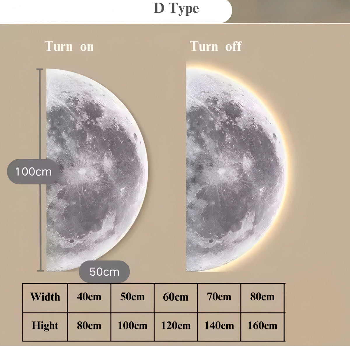 Applique murale design en demi-lune à lumière indirecte, vue 7