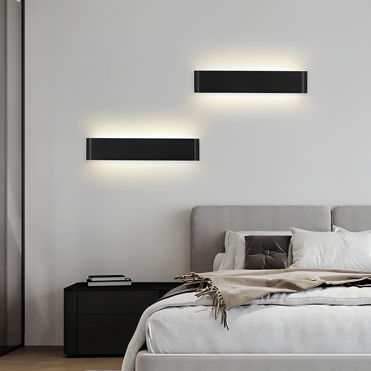 Applique murale design LED en aluminium, 25 à 50 cm