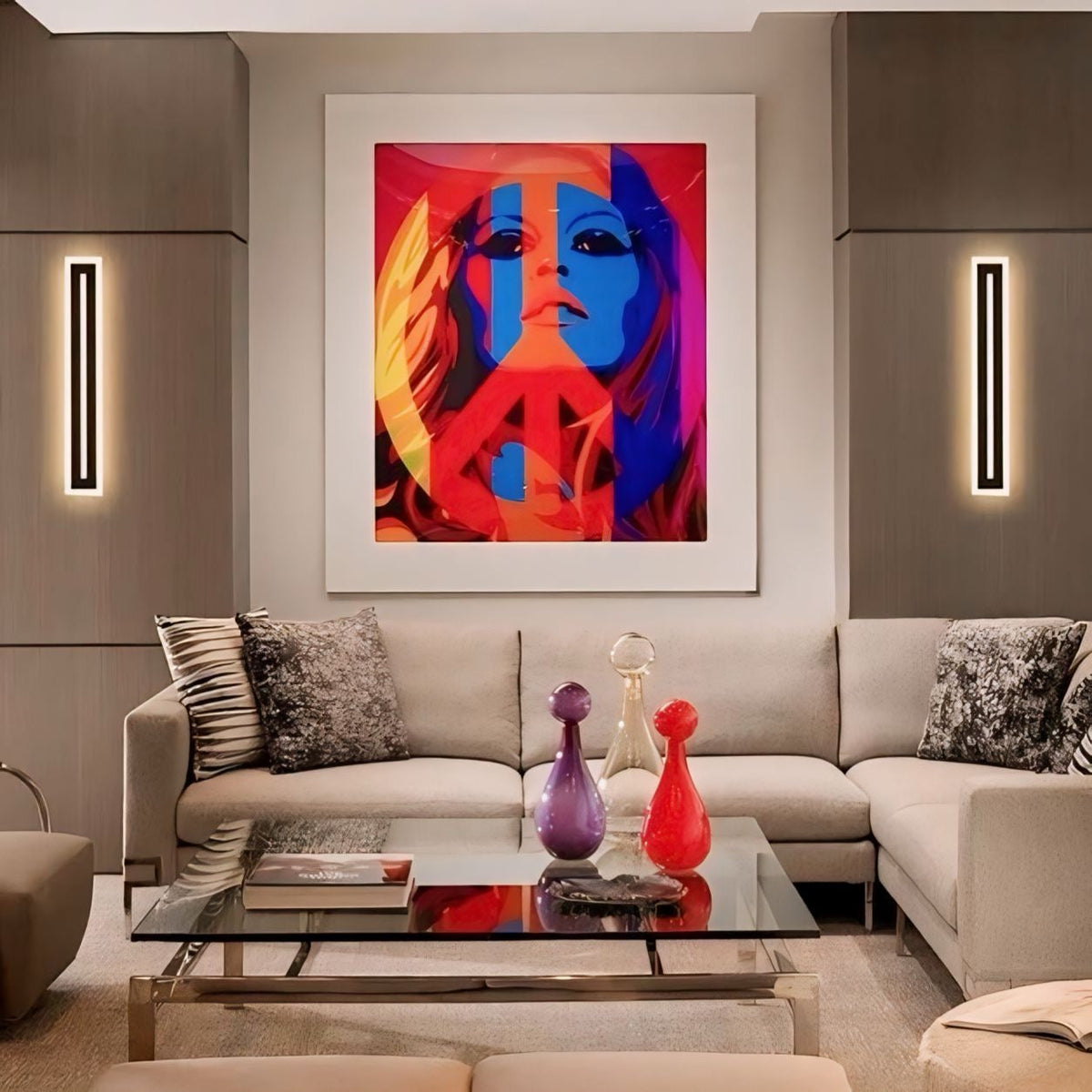 Applique murale design LED linéaire, intérieur ou extérieur, vue 6