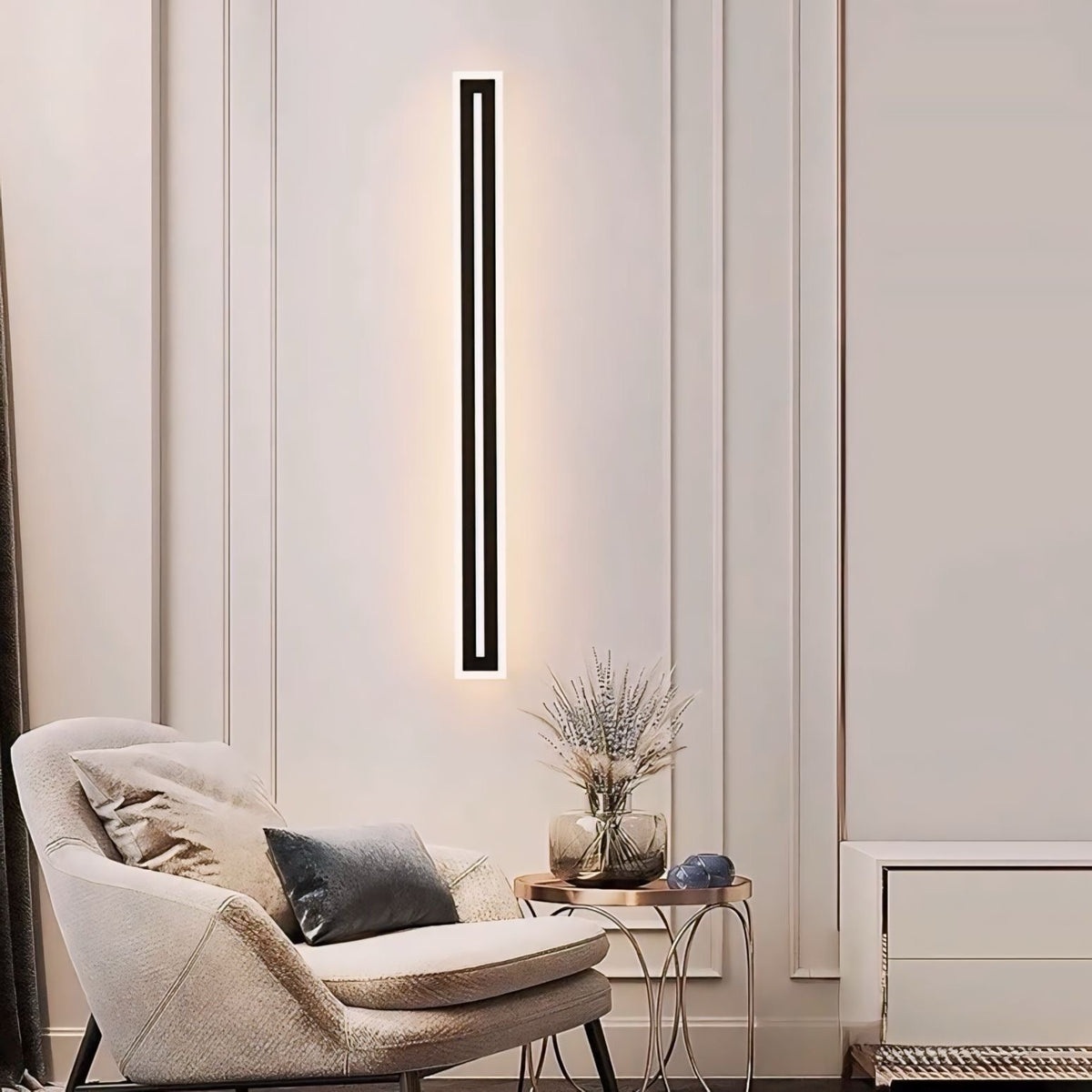 Applique murale design LED linéaire, intérieur ou extérieur, vue 7