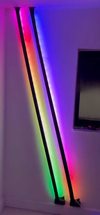 Applique murale ruban LED RGB sur rail enrouleur, vue 4