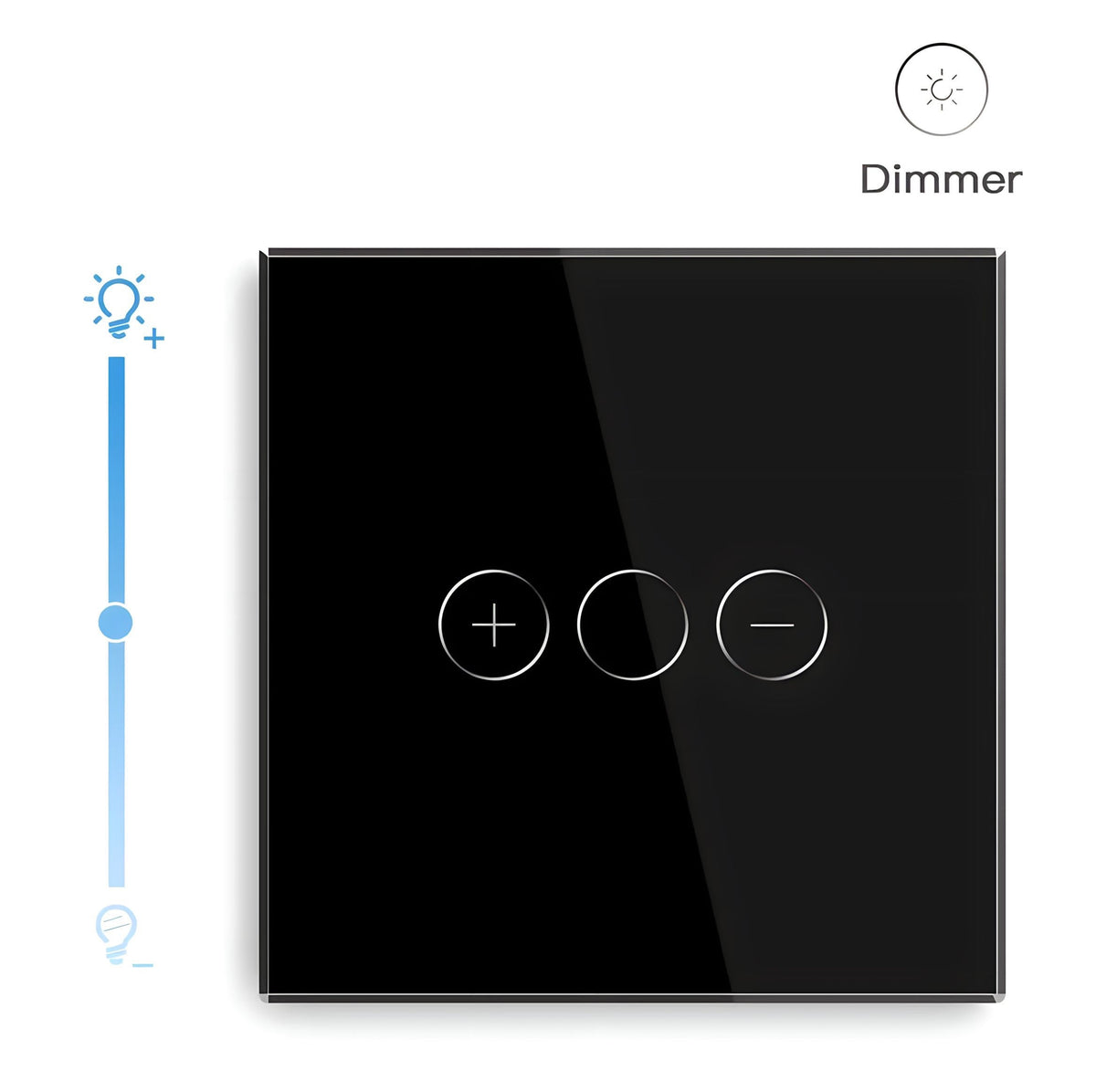 Interrupteur variateur tactile en verre trempé, vue 6