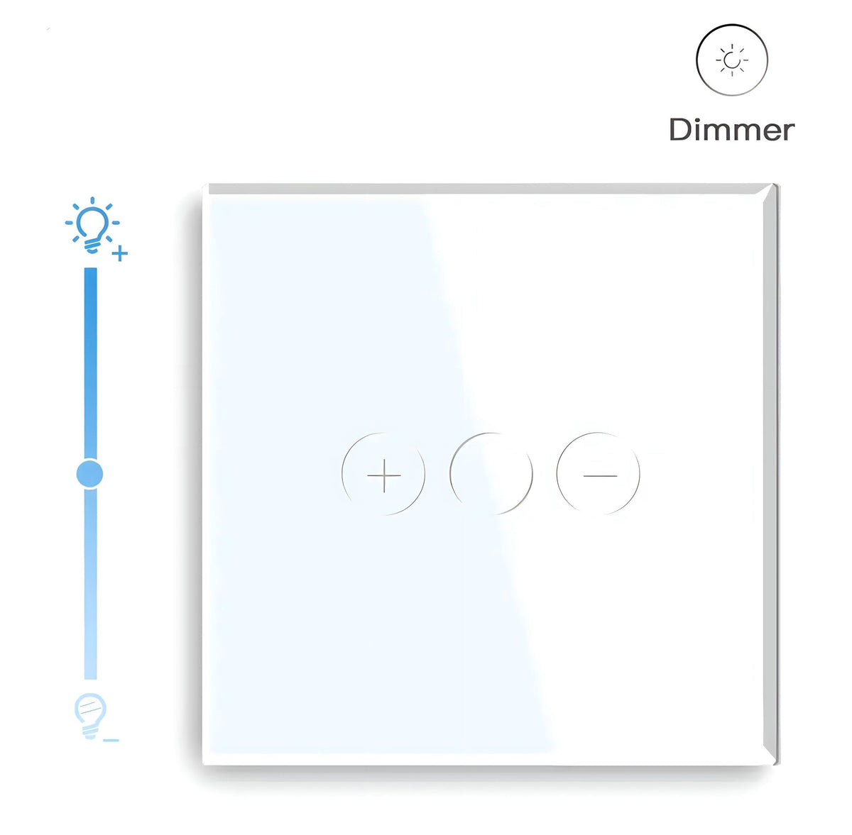 Interrupteur variateur tactile en verre trempé, vue 8