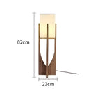 Lampadaire japonais à socle en bois de noyer ou hêtre, vue 13