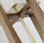 Lampadaire japonais à socle en bois de noyer ou hêtre, vue 8