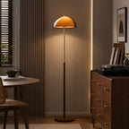 Lampadaire japonais champignon à abat-jour ambre, vue 3