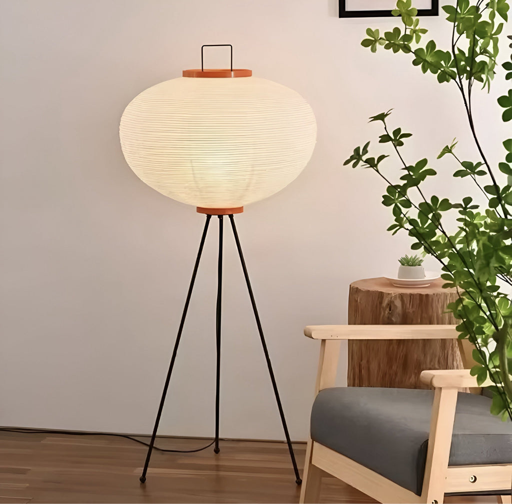 Lampadaire japonais en papier façon lampion Yuzzo, vue 4