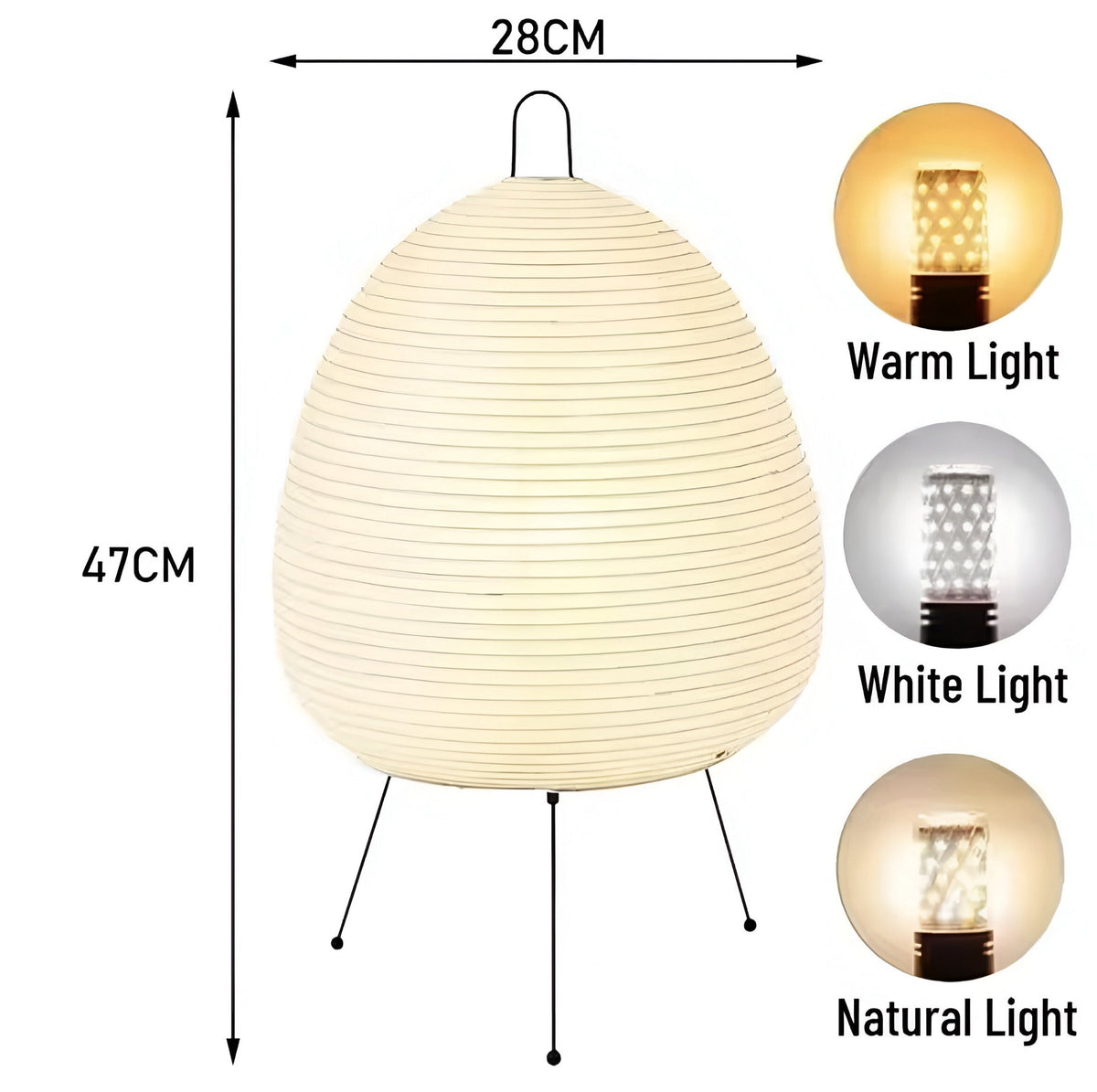 Lampadaire japonais en papier façon lampion Yuzzo, vue 5