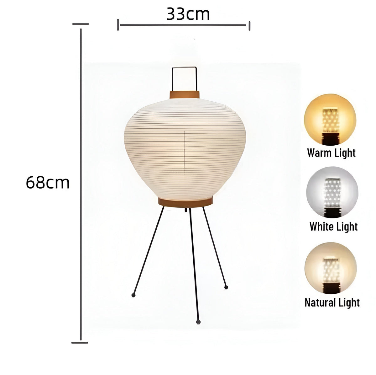 Lampadaire japonais en papier façon lampion Yuzzo, vue 6