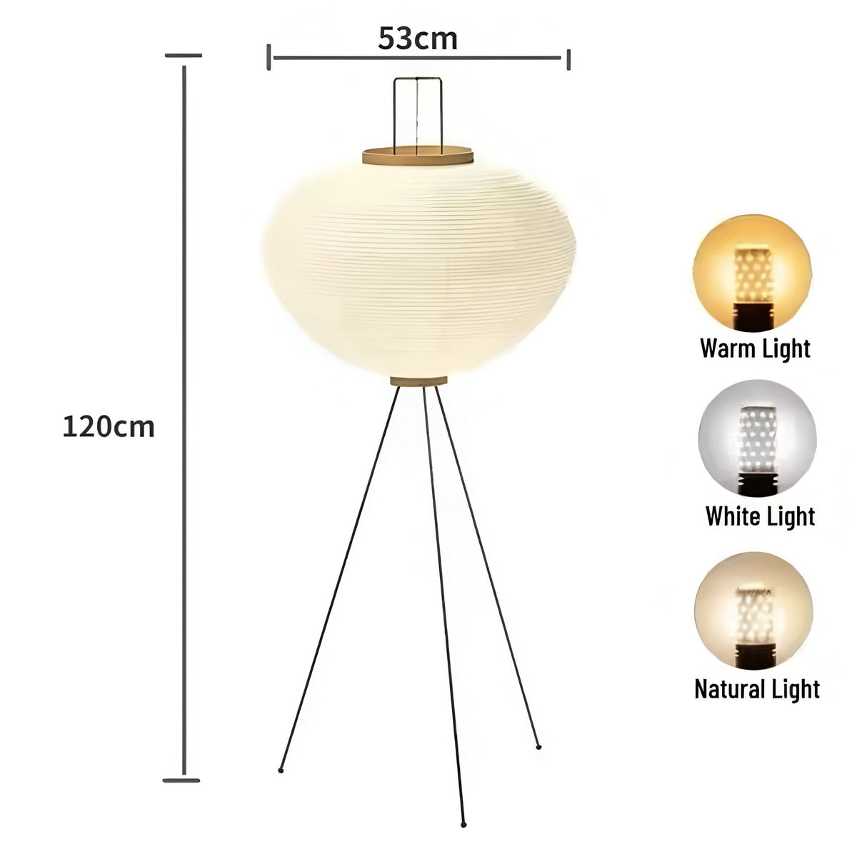 Lampadaire japonais en papier façon lampion Yuzzo, vue 7