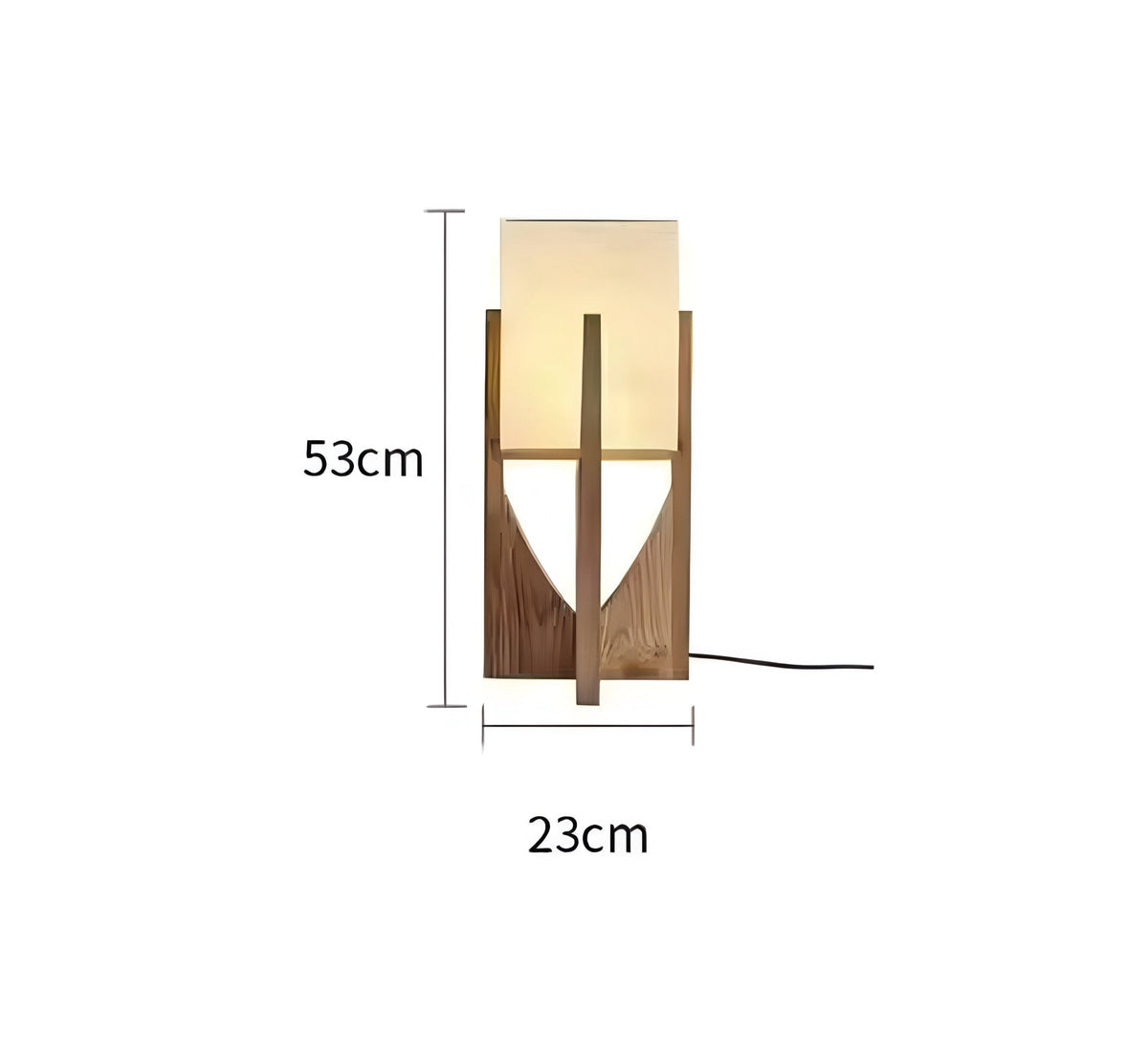 Lampe à poser wabi-sabi en bois de noyer ou de hêtre, vue 7
