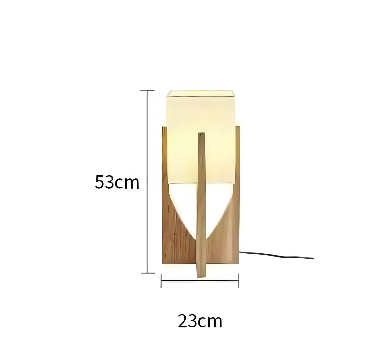Lampe à poser wabi-sabi en bois de noyer ou de hêtre, vue 8