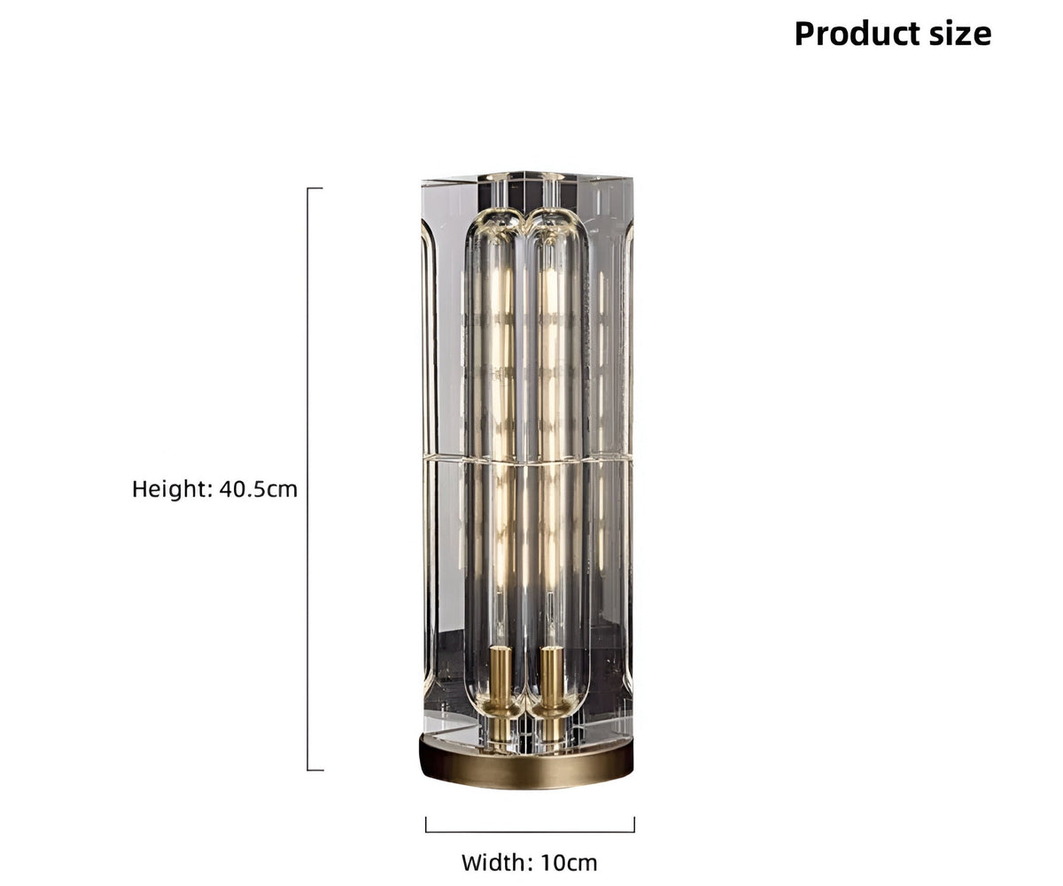 Lampe de chevet design en cristal K9 et cuivre, vue 10