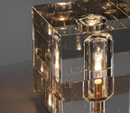 Lampe de chevet design en cristal K9 et cuivre, vue 3