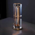 Lampe de chevet design en cristal K9 et cuivre, vue 5