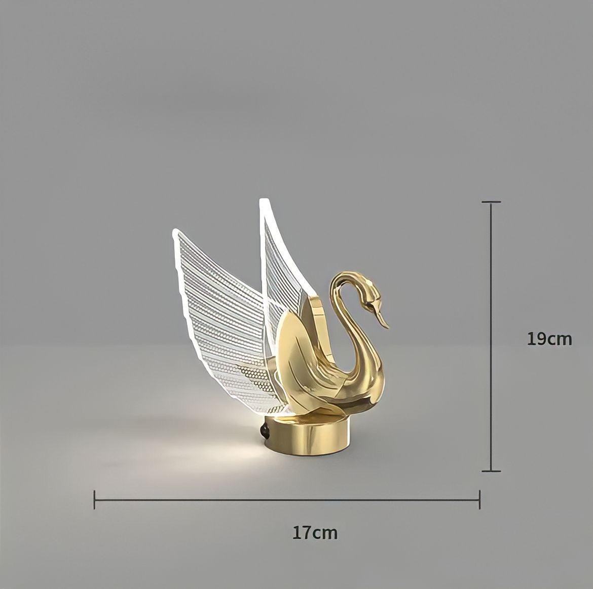 Lampe de chevet design en forme de cygne, LED, vue 9