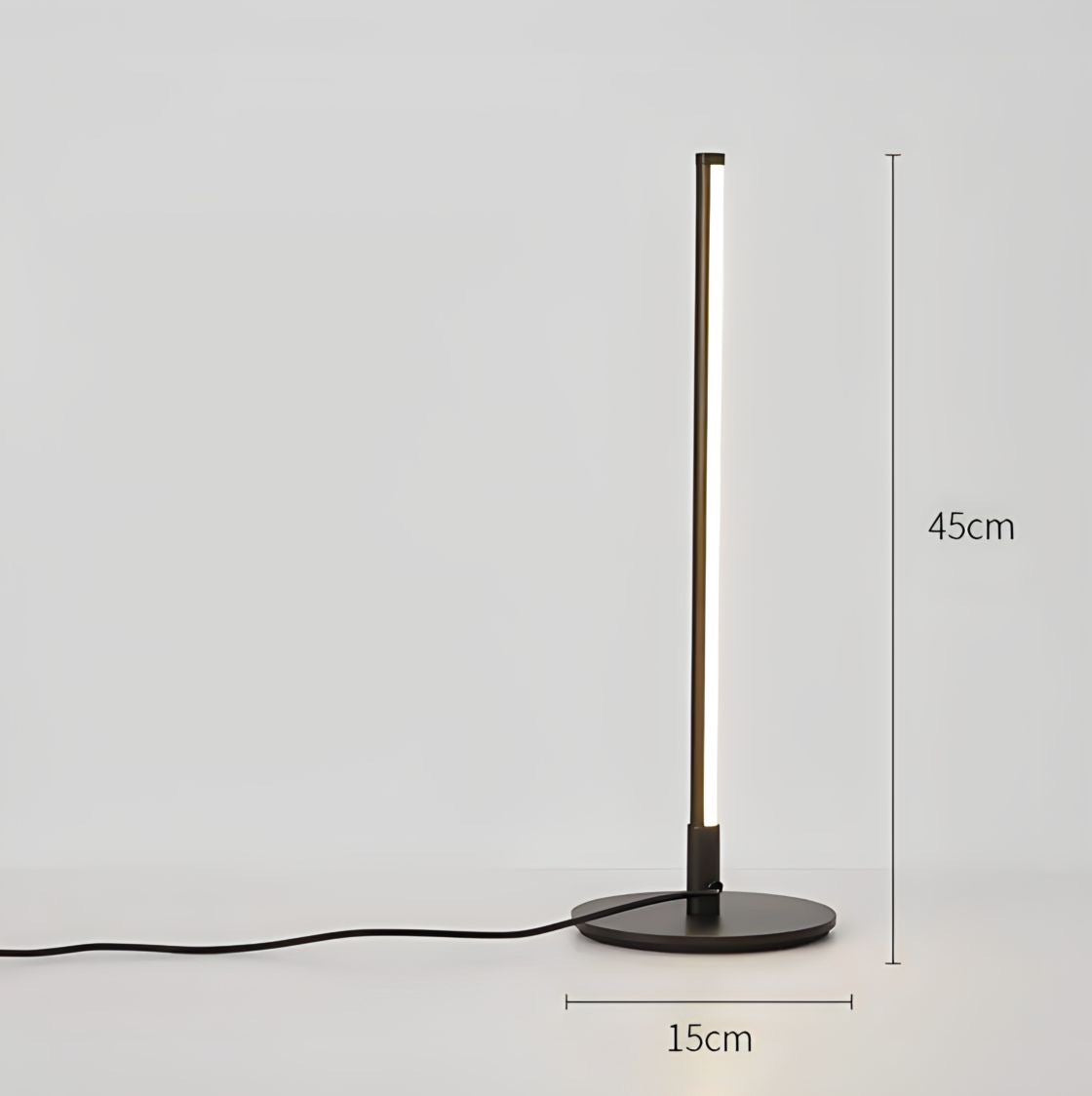 Lampe de chevet design minimaliste en aluminium, vue 7