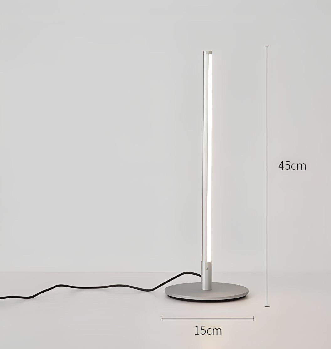 Lampe de chevet design minimaliste en aluminium, vue 9