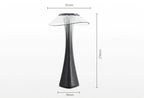 Lampe de chevet design tactile en nickel et acrylique, vue 4