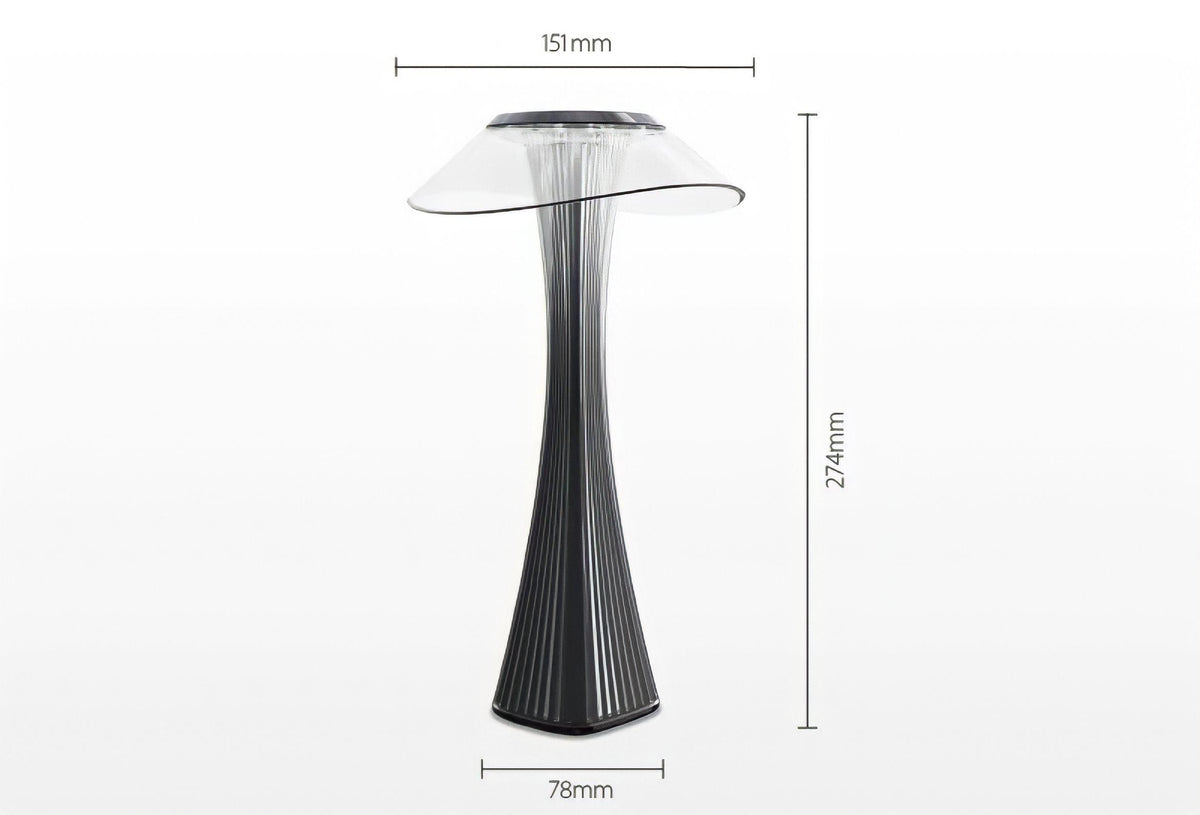 Lampe de chevet design tactile en nickel et acrylique, vue 4