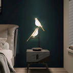 Lampe de chevet oiseaux chanteurs en acier et acrylique, vue 3