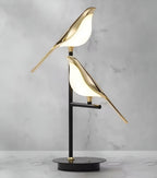 Lampe de chevet oiseaux chanteurs en acier et acrylique, vue 4