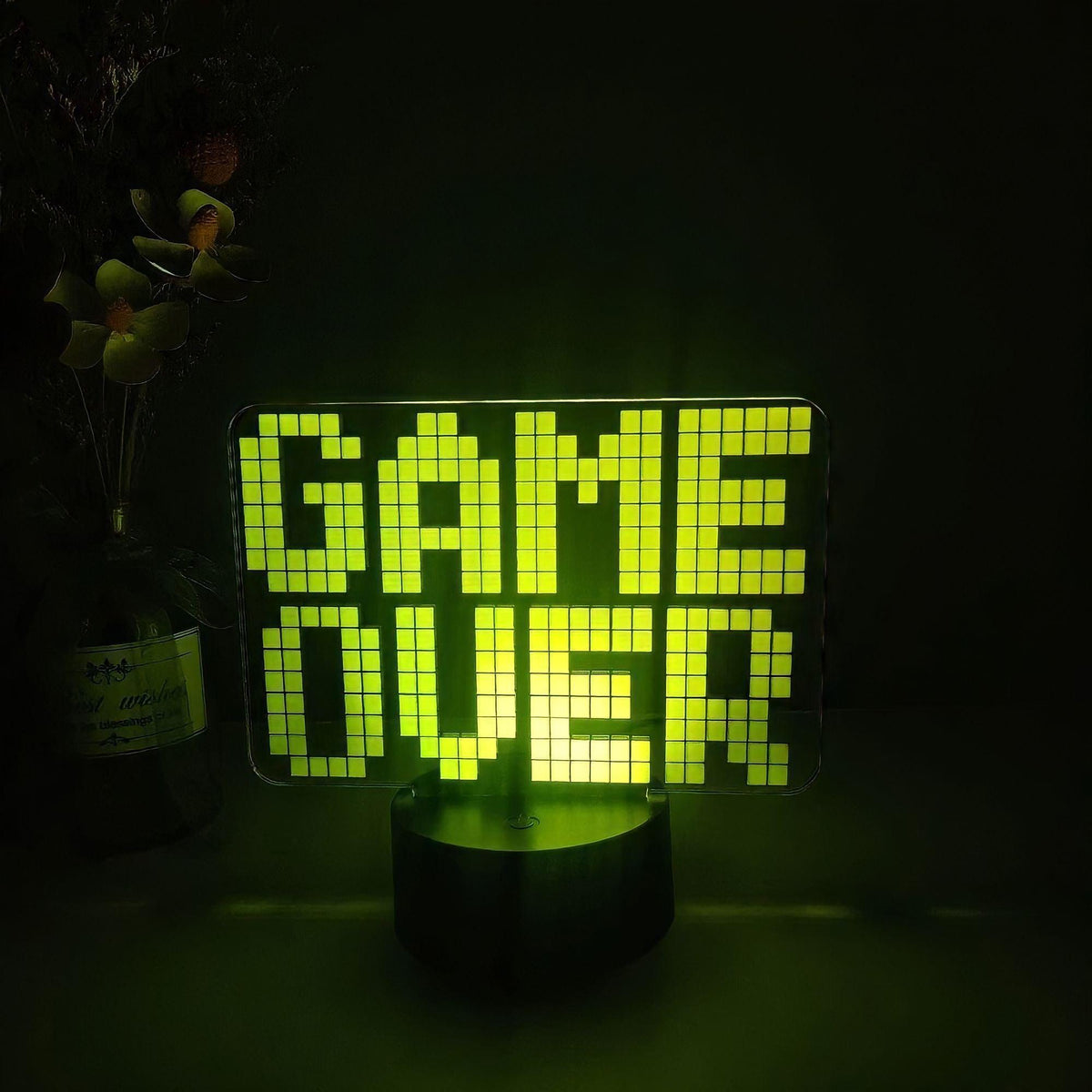 Lampe LED effet 3D pour coin gaming, multicolore