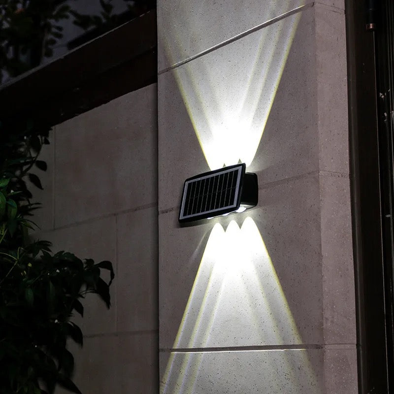 Lampe solaire de façade étanche IP65, blanche