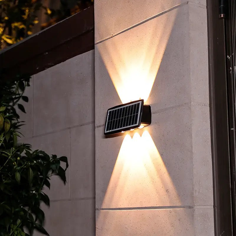 Lampe solaire de façade étanche IP65, blanche, vue 2