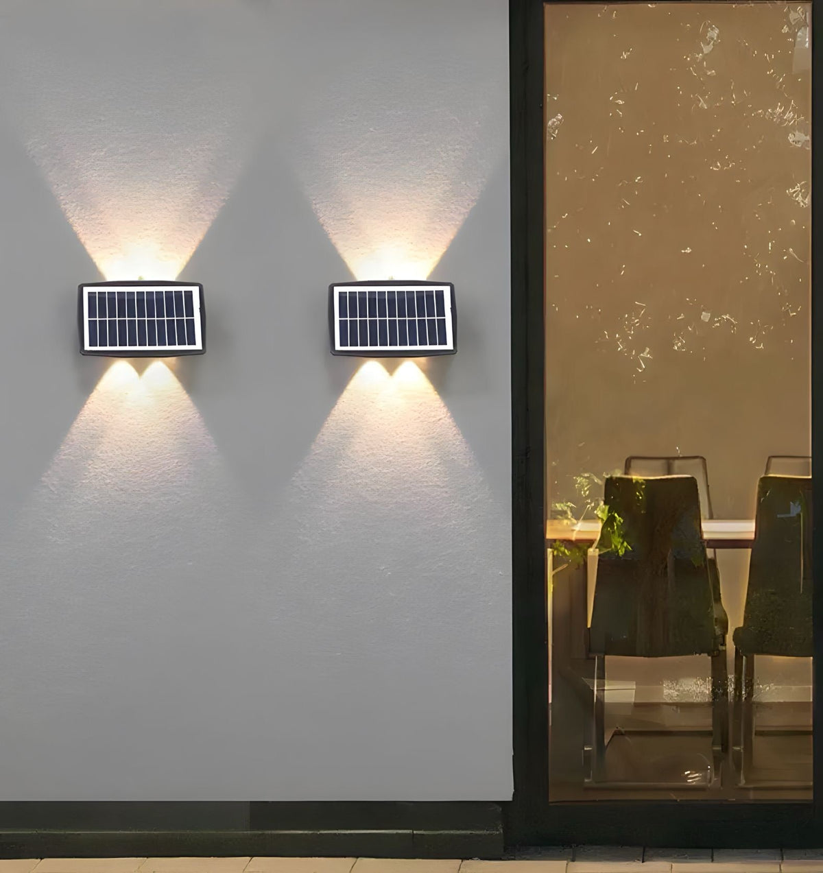 Lampe solaire de façade étanche IP65, blanche, vue 3