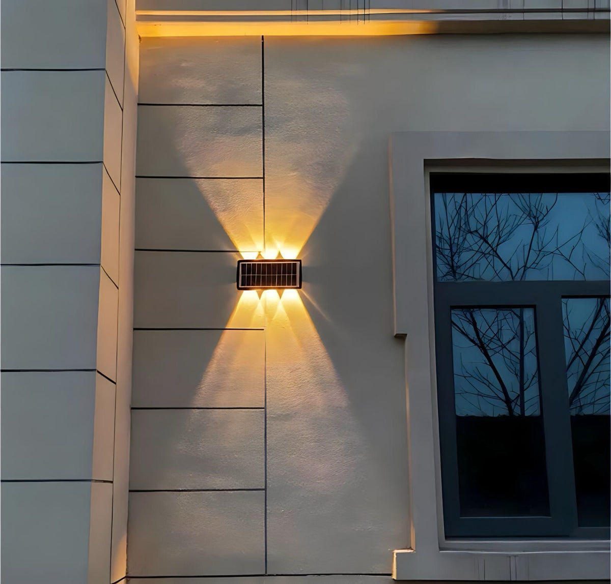 Lampe solaire de façade étanche IP65, blanche, vue 4