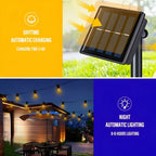 Lampe solaire guirlande guinguette étanche IP65, vue 6