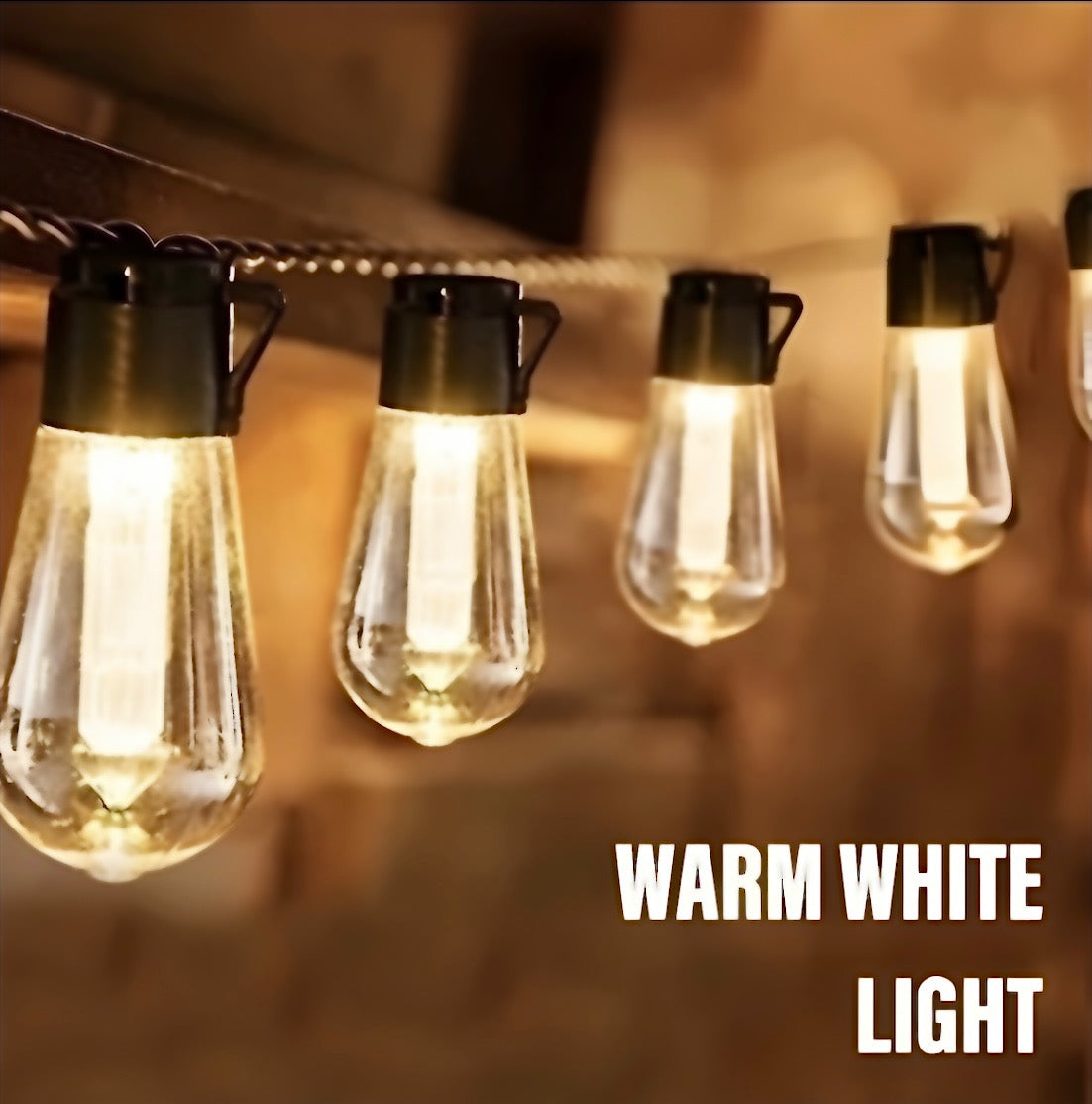 Lampe solaire guirlande guinguette étanche IP65, vue 7
