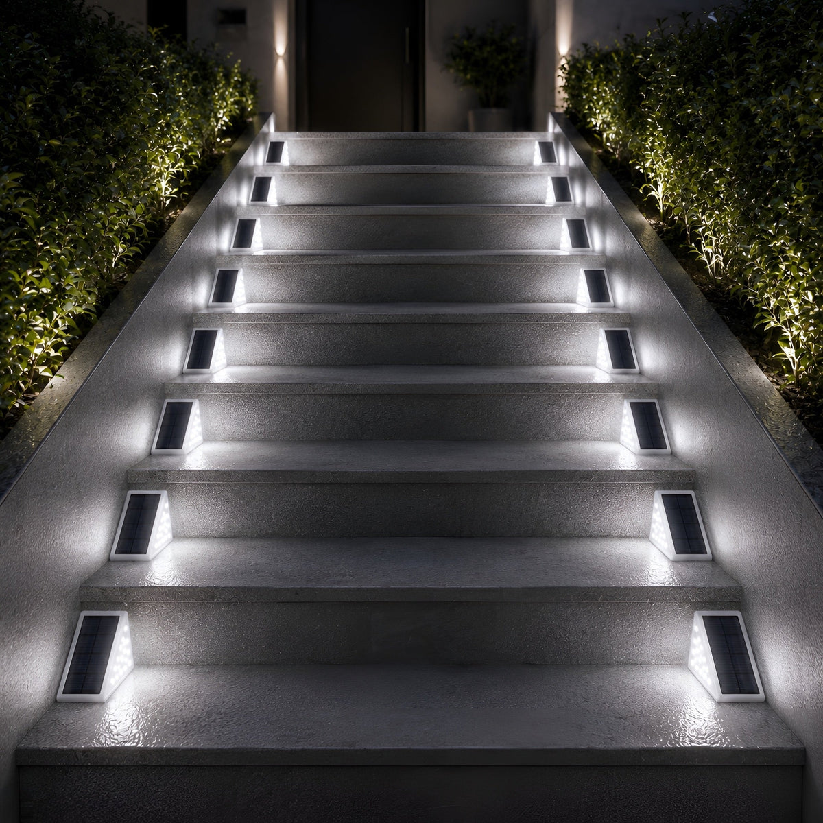 Lampe solaire pour marches d'escalier, détecteur crépusculaire, vue 4