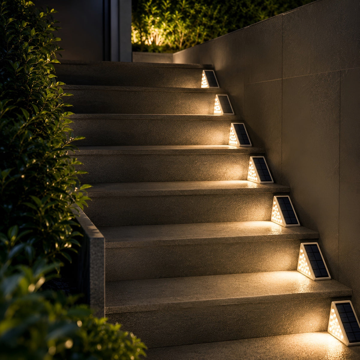 Lampe solaire pour marches d'escalier, détecteur crépusculaire, vue 5