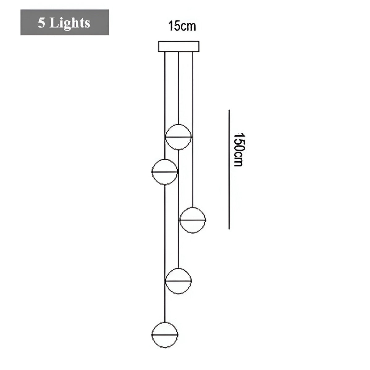 Lustre cristal à boules K9 suspendues, rond ou rectangulaire, vue 10