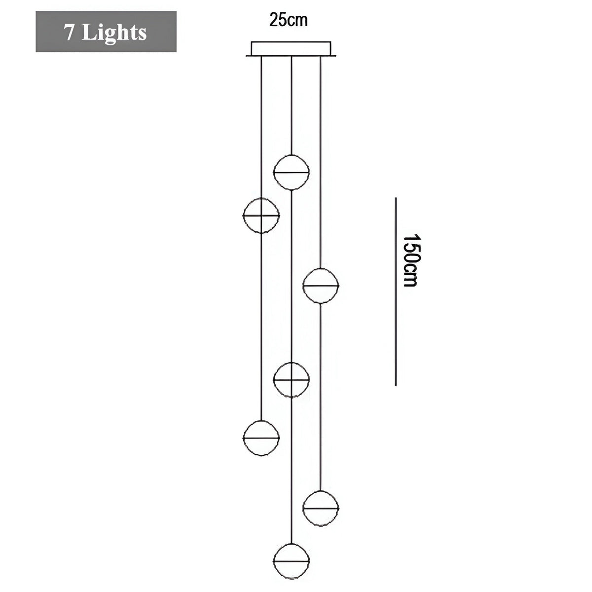Lustre cristal à boules K9 suspendues, rond ou rectangulaire, vue 11