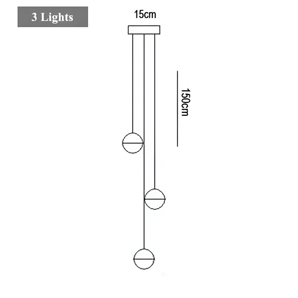Lustre cristal à boules K9 suspendues, rond ou rectangulaire, vue 9