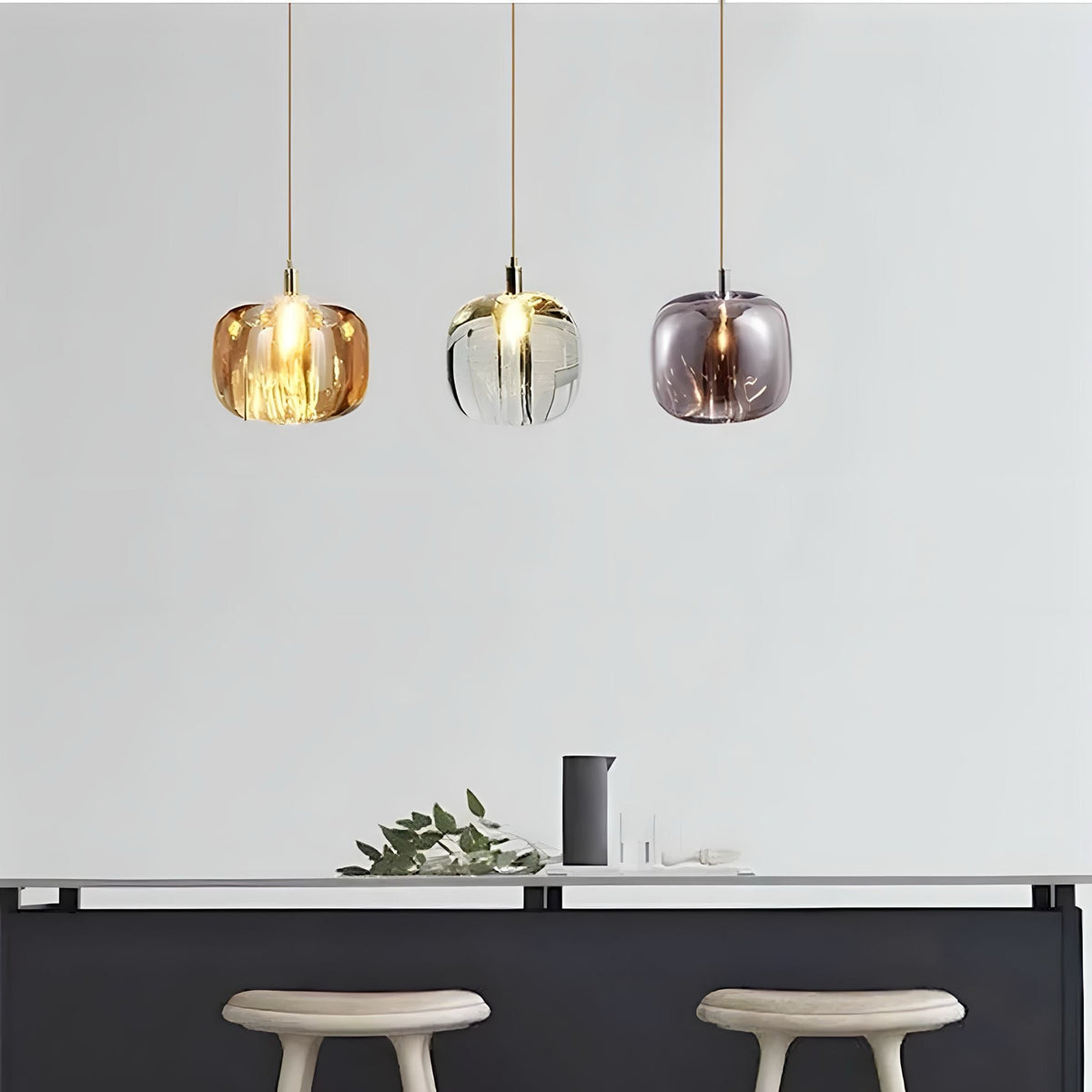 Lustre cristal K9 ambré, fumé ou transparent Vetro, vue 2