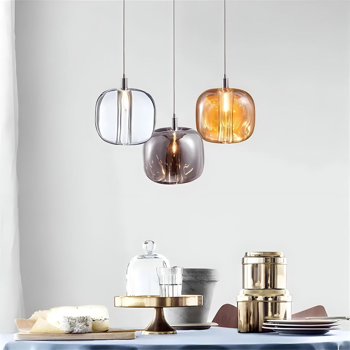 Lustre cristal K9 ambré, fumé ou transparent Vetro, vue 3
