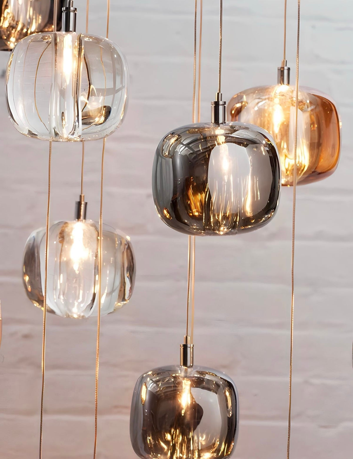 Lustre cristal K9 ambré, fumé ou transparent Vetro, vue 5