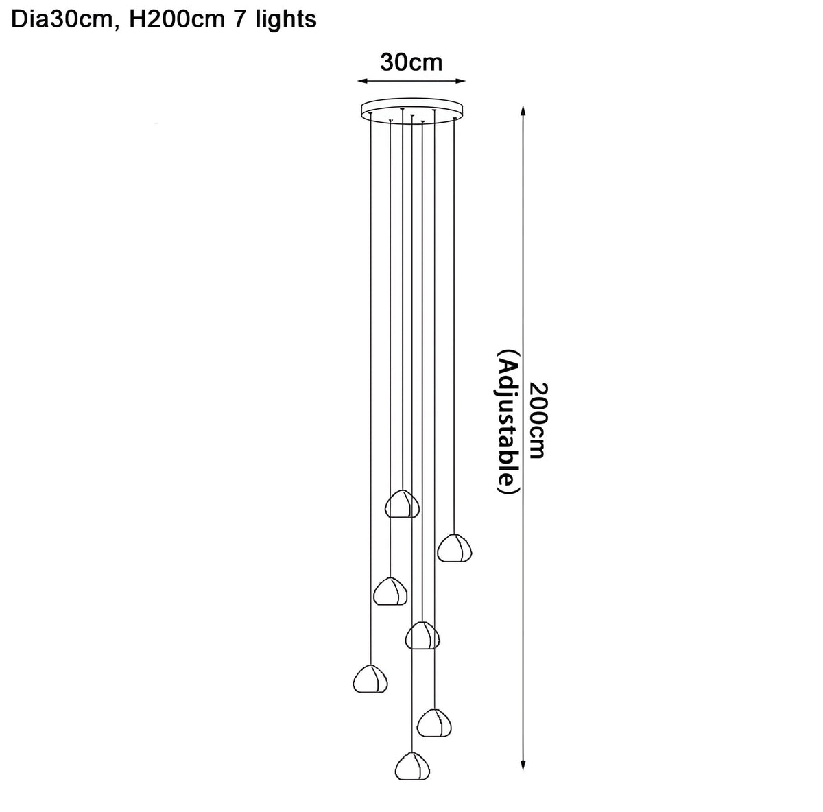 Lustre cristal K9 aux éléments en forme de cœur Fondera, vue 10